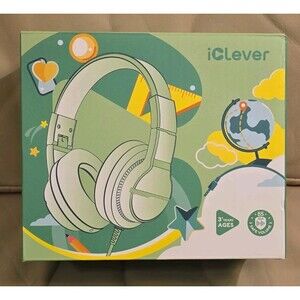 iClever HS19 Kids' Headphones Volume- Limiting Technology, Blue/ Red, Adjustable